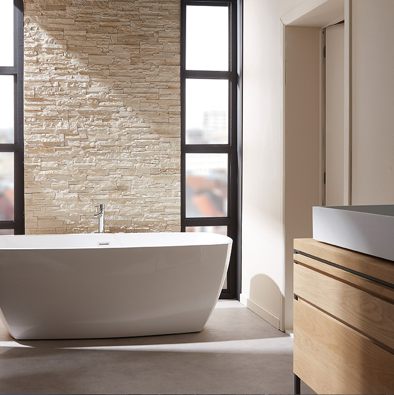 Plaquette LIBERTY BEIGE bte de 0.52m² beton - usage intérieur et extérieur pose sans joint - Zoom2